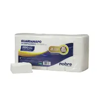 Guardanapo Branco Interfolhado 10x20cm 2000 Folhas 100% Celulose Nobre
