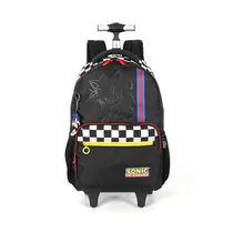 Mochila Jovem Com Rodas Luxcel Sonic Preta MC49822SO | Casa do Papel