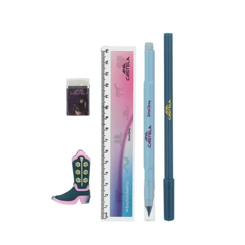 Kit Escolar 4 Peças Polibrinq Ana Castela Boiadeira