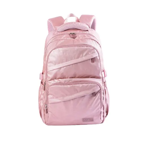 Mochila Jovem G Pack N'Go Crinkle Metalizada Rose Gold