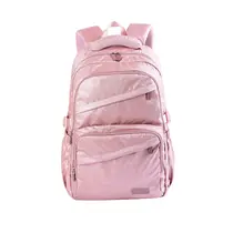 Mochila Jovem com Alça G Pack N'Go Crinkle Metalizada Rose Gold