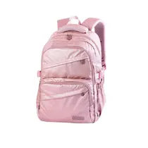 Mochila Jovem G Pack N'Go Crinkle Metalizada Rose Gold