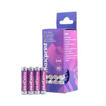 PILHA PALITO AAA COMUM 40 UN MAXPRINT