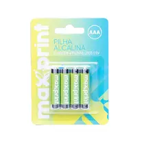 Pilha Alcalina Palito AAA 1.5V Maxprint 1100mAh Blister com 4 Unidades