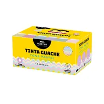 Tinta Guache 15ml Master com 6 Cores Pastel