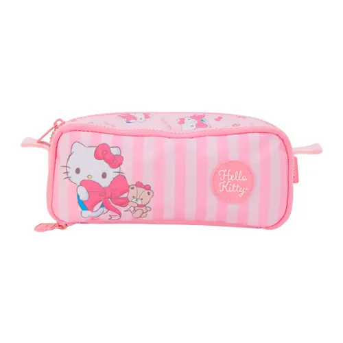 Estojo Infantil 2 Zíper Duplo Xeryus Hello Kitty College