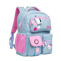 Mochila Infantil Grande Xeryus Hello Kitty Tween Jeans com Espelho