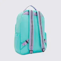Mochila Grande Kipling Seoul Verde Funky Stars Emb