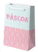 Sacola Papel Presente Páscoa Pequeno 22cm x 14,4cm x 7,8cm 11143