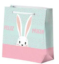 Sacola Papel Presente M 22cm x 22cm x 8,5cm Páscoa 11146
