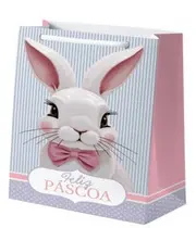 Sacola Papel Presente M 22cm x 22cm x 8,5cm Páscoa 11147