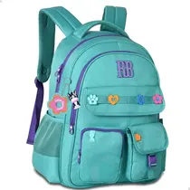 MOCHILA FEM INF S/RODA G REBECCA BONBON FLOWER POWER VERDE