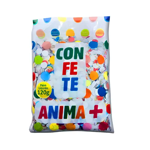 Confete Colorido Anima+ 120g Carnaval