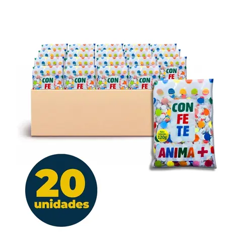 CONFETE COLORIDO 120G GESSELE 20 UN