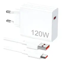 Carregador Turbo 120W com Cabo USB-C e Saída USB Bivolt