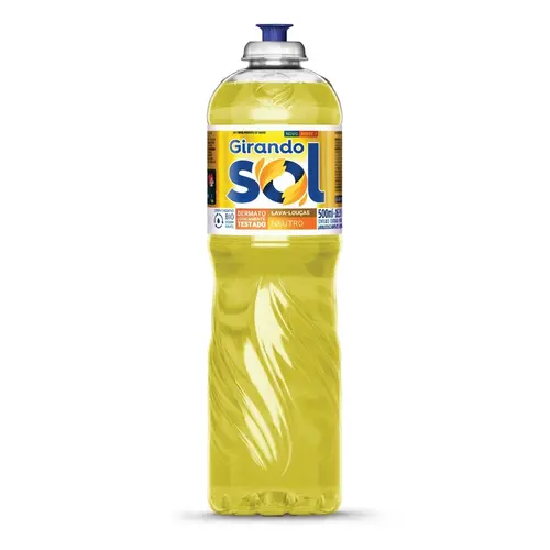 DETERGENTE LIQUIDO LAVA LOUCA 500ML GIRANDO SOL NEUTRO 01 UN