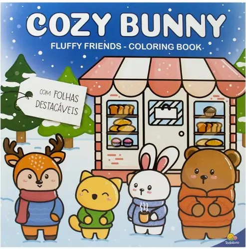 Livro de Colorir Todolivro Cozy Bunny com Folhas Destacáveis