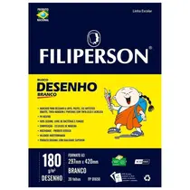 Bloco Escolar Desenho A3 180g Filiperson 297mmx420mm 20 Folhas Branco