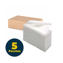 TOALHA PAPEL BRANCA INTERFOLHADA 2D 20CMX20CM 1000FL BL PAPER 5 PCT