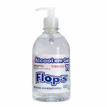 Álcool Gel Bactericida 70° INPM 440g Flop's com Válvula Pump
