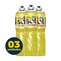 Detergente Liquido 500ML Neutro Girando Sol 3 Unidades