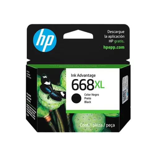 Cartucho de Tinta HP 668XL Original Preto 7FP39VL