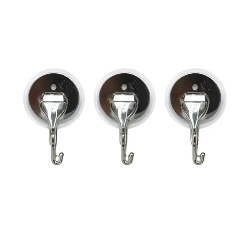 Gancho Parede Inox Médio com 3 Unidades Multiuso