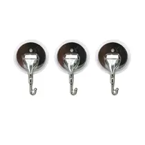 Gancho Parede Inox Médio com 3 Unidades Multiuso