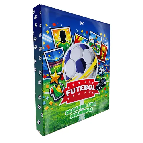 Pasta Fichário Porta Cards DAC 4 Argolas + 10 Refis – Organizador de Figurinhas para Troca