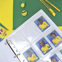 Pasta Fichário Porta Cards DAC 4 Argolas + 10 Refis – Organizador de Figurinhas para Troca