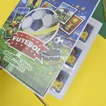 Pasta Fichário Porta Cards DAC 4 Argolas + 10 Refis – Organizador de Figurinhas para Troca