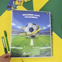 Pasta Fichário Porta Cards DAC 4 Argolas + 10 Refis – Organizador de Figurinhas para Troca