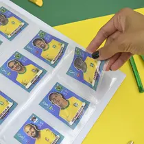 Pasta Fichário Porta Cards DAC 4 Argolas + 10 Refis – Organizador de Figurinhas para Troca
