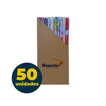 PAPEL PRESENTE EM FOLHA 60CMX100CM GESSELE SORTIDO 050 RL