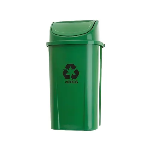Lixeira Plástico Basculante 60 Litros Coleta Seletiva Verde