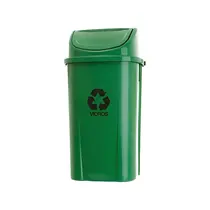 Lixeira Plástico Basculante 60 Litros Coleta Seletiva Verde