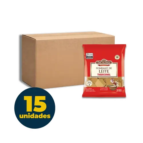 RAPADURINHA DE LEITE 120G FONDANT TRADICIONAL DACOLONIA 15 UN
