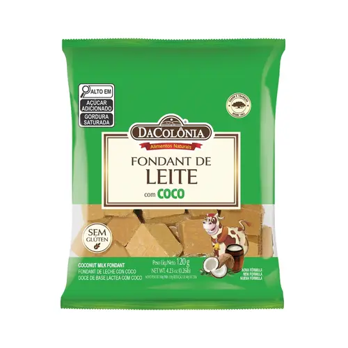 Rapadurinha de Leite Fondant com Coco DaColônia 120g