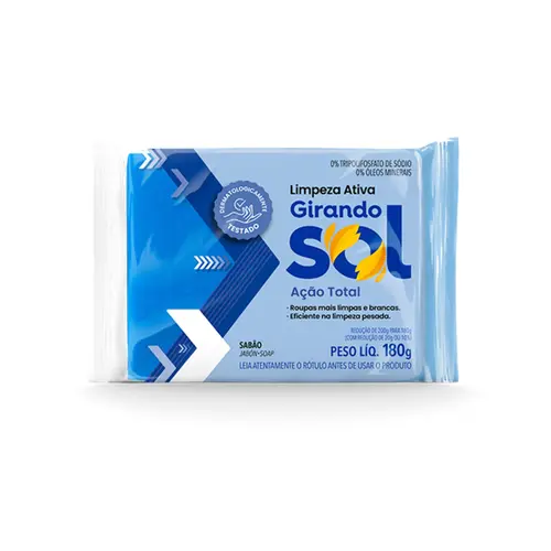 Sabão em Barra 180g Girando Sol Ação Total