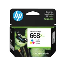 Cartucho de Tinta HP 668XL Original Tricolor 7FP38VL