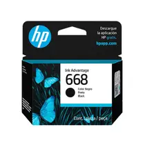 Cartucho de Tinta HP 668 Original Preto 7FP37VL
