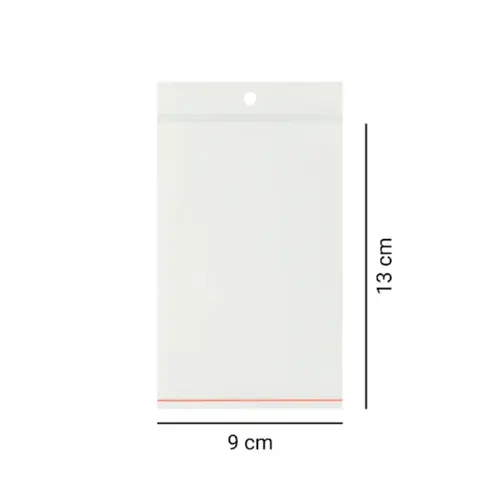 SACO PP TRANSP ADESIVO 09CMX13CM+03CM ABA C/100 UN  75 PCT