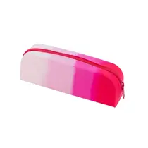 Estojo Feminino 1 Zíper BRW Silicone Degradê Rosa ET0810