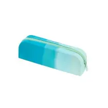 Estojo 1 Zíper BRW Silicone Degradê Turquesa ET0811