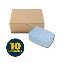 ESTOJO FEM BOX BRW 100 PENS/CANETAS PU AZUL 10 UN