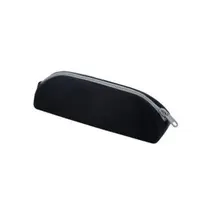 Estojo Silicone 1 Zíper Retangular BRW Preto ET0822