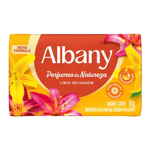 Sabonete em Barra Albany Perfumes da Natureza Lírio Selvagem 85g