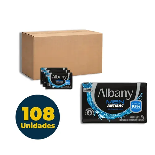 SABONETE BARRA 80G ALBANY MEN ANTIBAC 108 UN