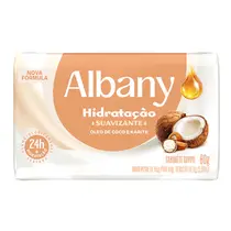 Sabonete em Barra Albany Hidratação Suavizante Óleo de Coco e Karité 80g
