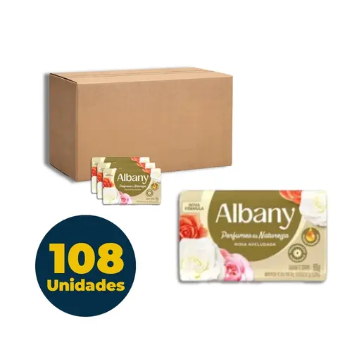 SABONETE BARRA 80G ALBANY ROSA AVELUDADA 108 UN